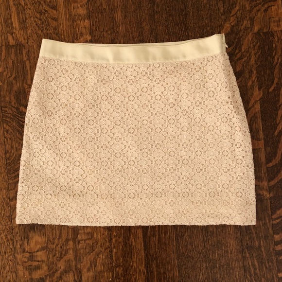 J.Crew Cream Lace Skirt - Size 0 - Picture 1 of 2